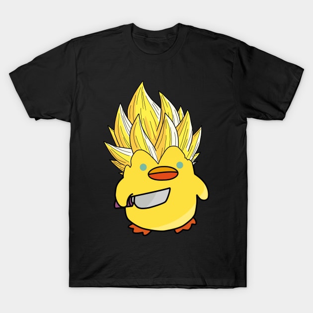 Super Vegeta duck with knife T-Shirt by Anime Meme's